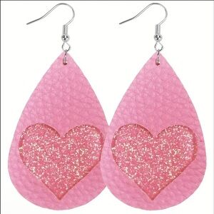 New Heart Cutout Sparkly Earrings